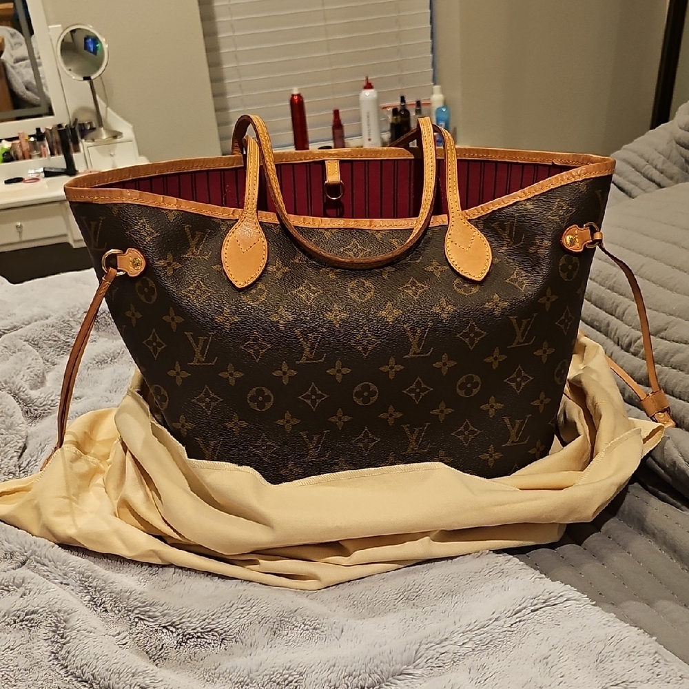Louis Vuitton Dark Brown and Tan Tote